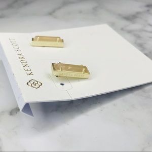 NWT Kendra Scott Lady Bar Pink and Gold Earrings
